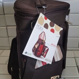 PICNIC TIME MOKA COLLECTION MERITAGE Wine and Cheese Cooler Tote 